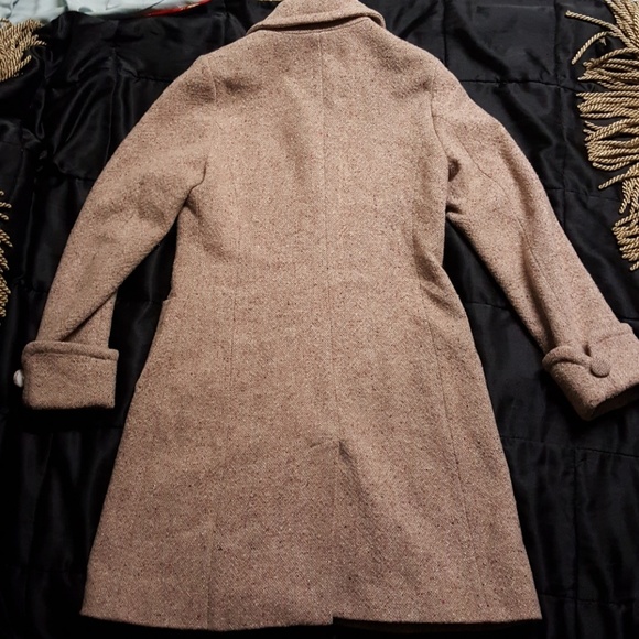 Pink Nausica Mode Designer Wool Coat - Picture 4 of 8